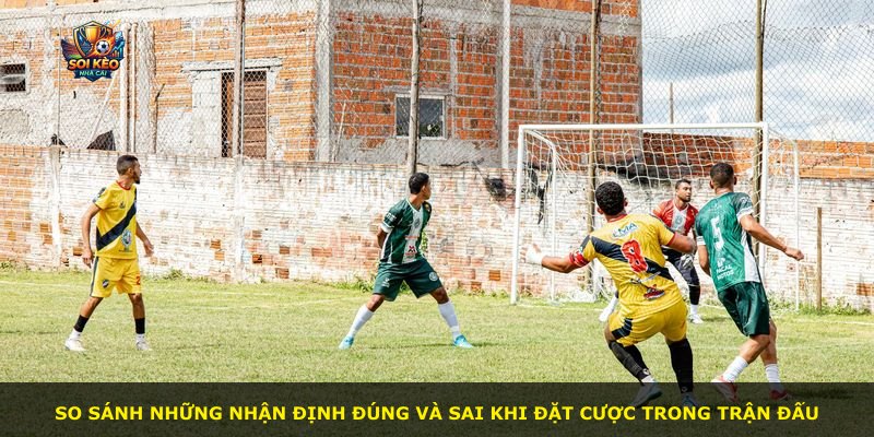 So sánh những nhận định đúng và sai khi đặt cược trong trận đấu